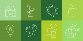 Eco line icons set Eco line icons set