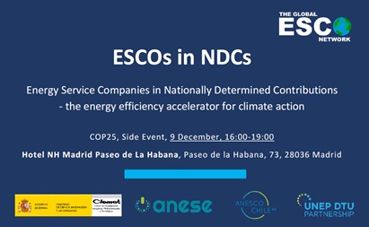 ANESE co-organiza la jornada “ESCOs and the Nationally Determined Contributions” en el marco de la programación de la COP25