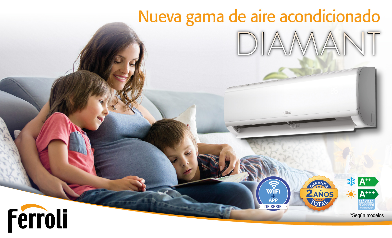 Ferroli lanza su nueva gama de aire acondicionado Diamant Ferroli lanza su nueva gama de aire acondicionado Diamant.
