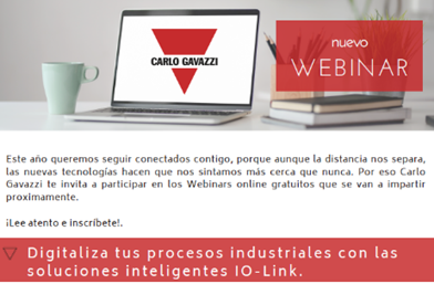 Carlo Carlo Gavazzi organiza un webinar sobre digitalización con IO-Link