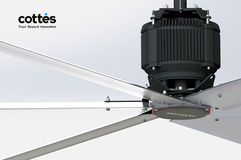 cottes-macroair Cottés distribuirá en España y Portugal los ventiladores HVLS de MacroAir