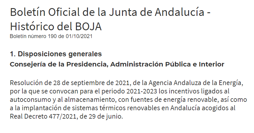 La Agencia Andaluza de la Energía lanza nuevos programas de incentivos