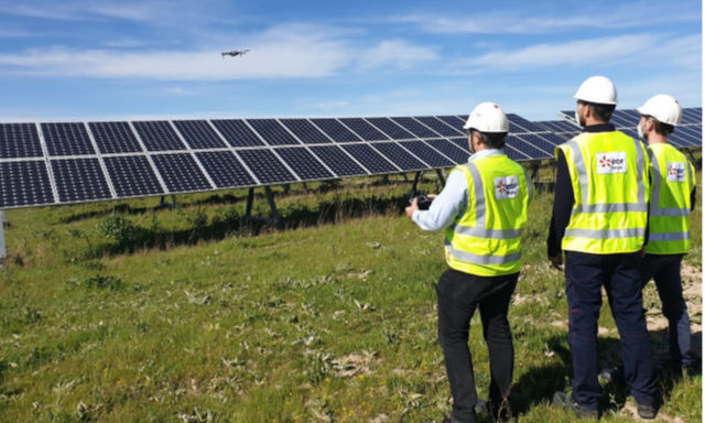 EDF drones EDF Fenice reduce los costes de mantenimiento en un 74% con tecnología dron en las instalaciones fotovoltaicas