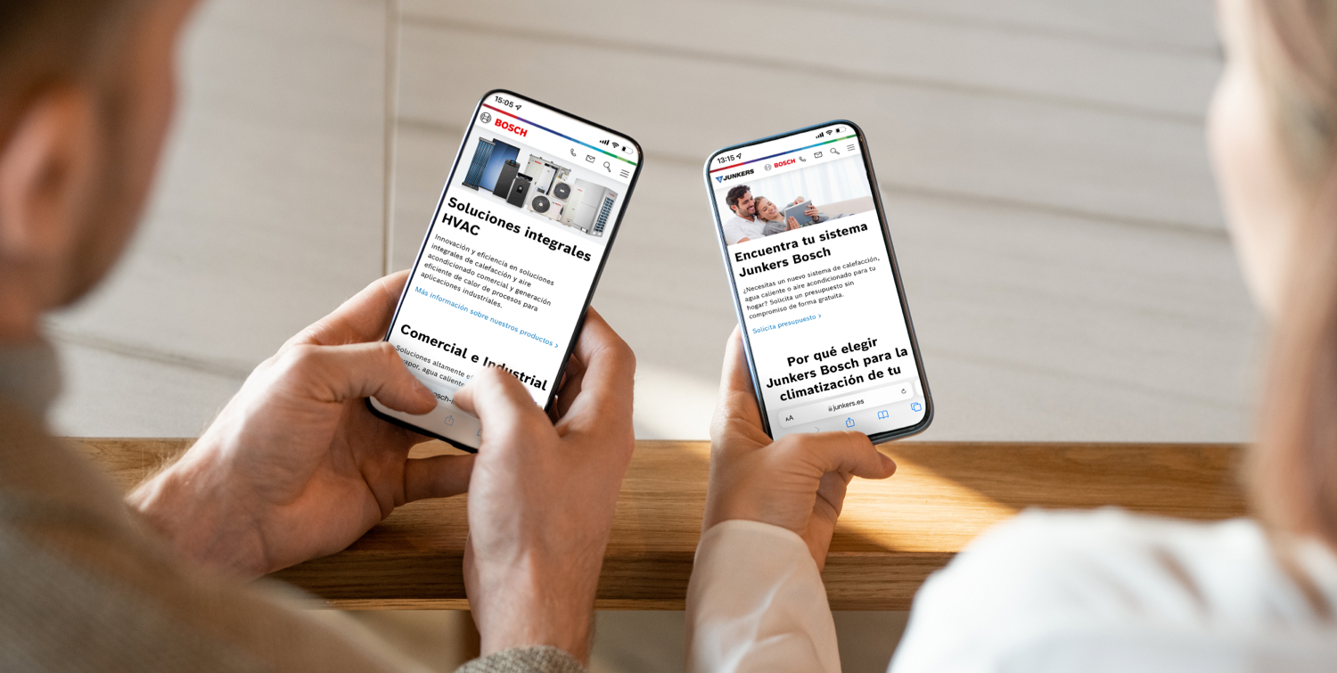 Bosch Termotecnia renueva todas sus páginas web para hacerlas más accesibles desde los dispositivos móviles 