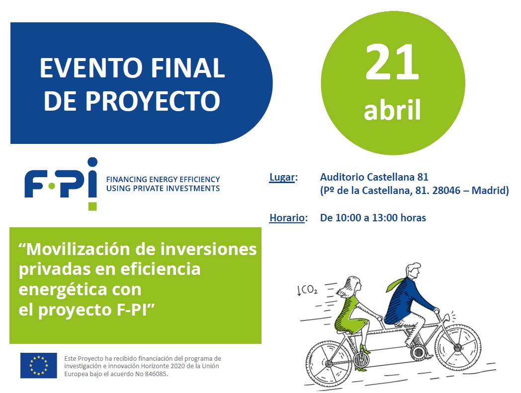 La importancia de movilizar inversiones privadas en eficiencia energética analizada en un evento presencial de la mano del proyecto F-PI