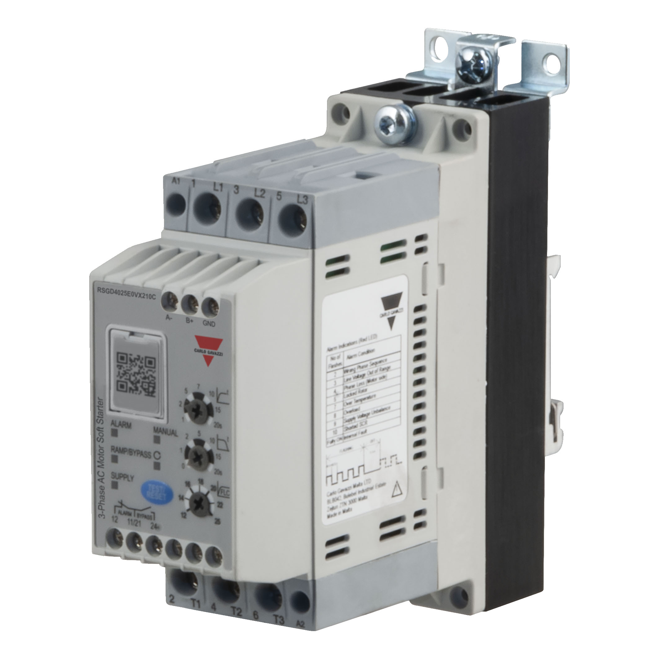 RSGD4025E0VX210C Carlo Gavazzi lanza su nuevo arrancador suave muy compacto y monitorización en tiempo real