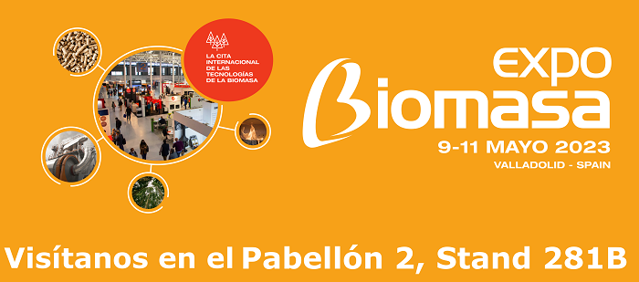 Ven a visitarnos en Expobiomasa, entre los días 9 y 11 de mayo