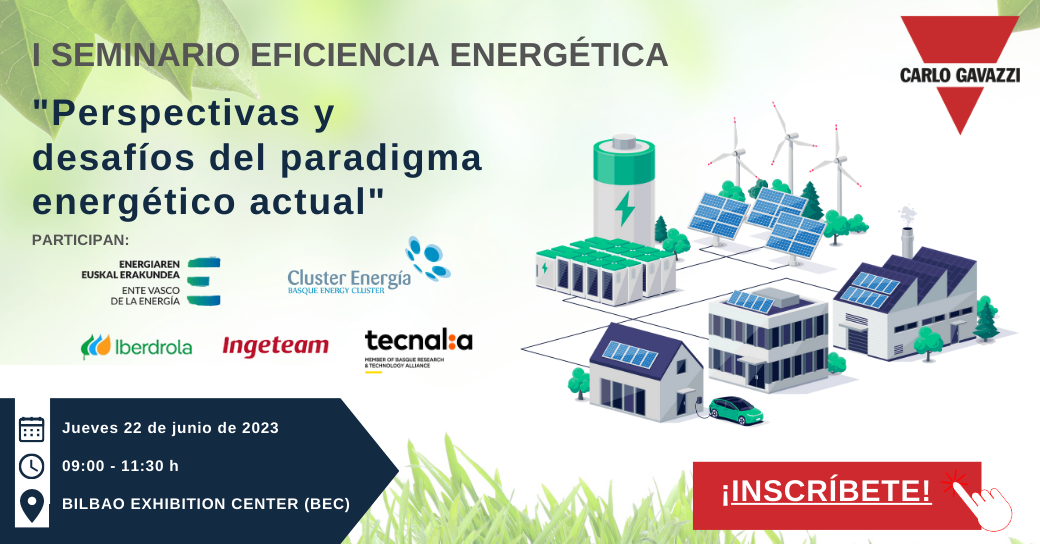 Carlo Gavazzi organiza su I Seminario de Eficiencia Energética en Bilbao el próximo 22 de junio