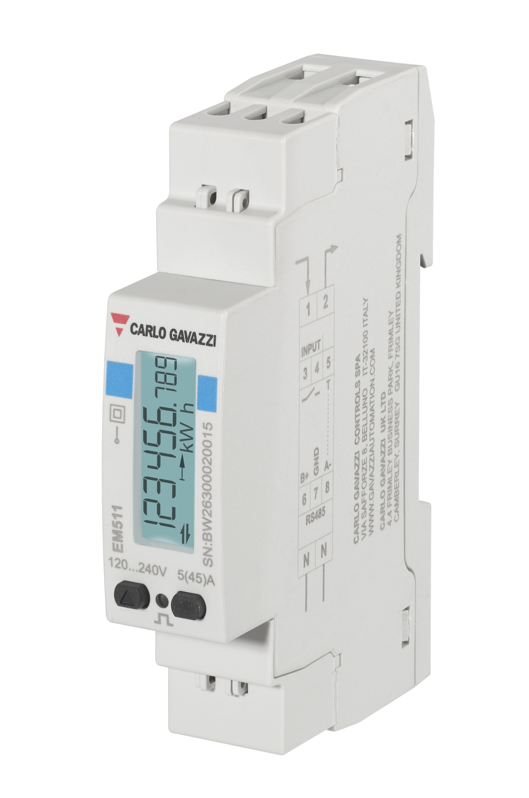 EM511 Nuevos analizadores de energía de Carlo Gavazzi para aplicaciones de eficiencia energética de automatización industrial y de edificios