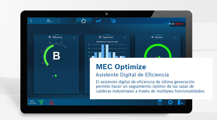 Bosch MEC Bosch apuesta por el asistente digital de eficiencia MEC Optimize para salas de calderas industriales