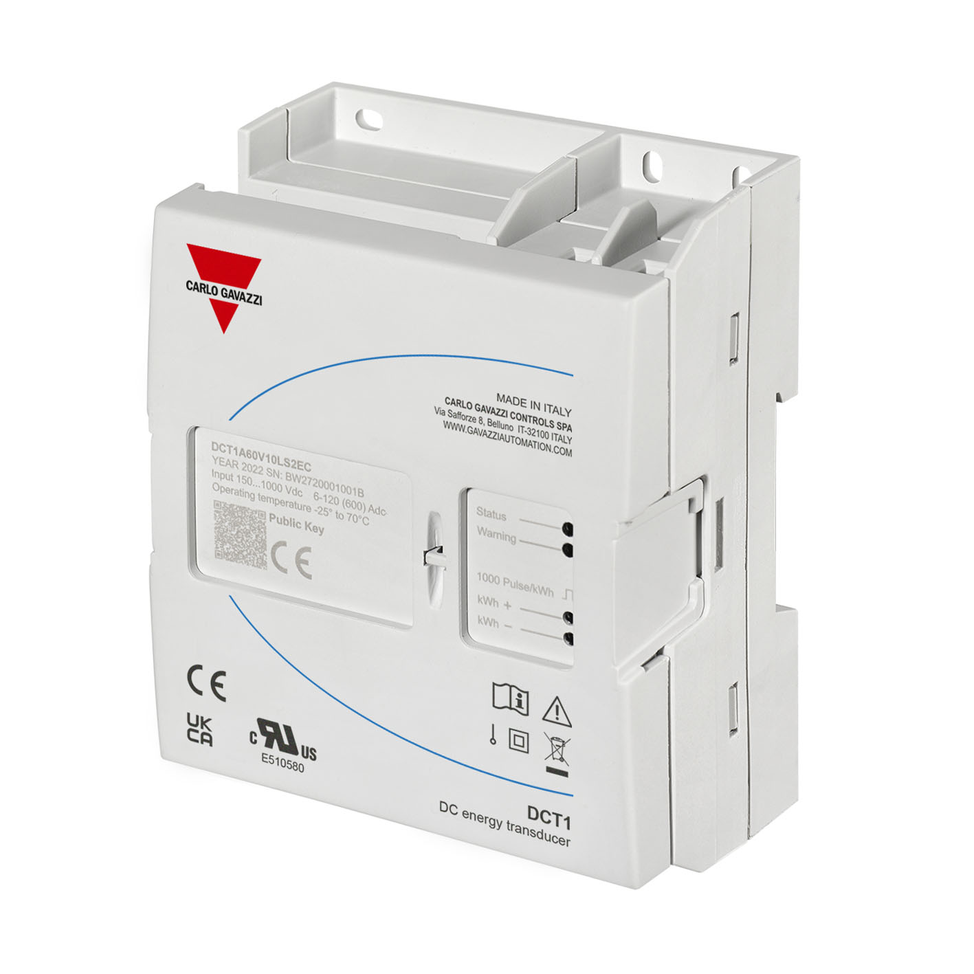 Carlo Gavazzi DCT1A60V Carlo Gavazzi presenta su transductor de energía CC para mediciones en cargadores rápidos