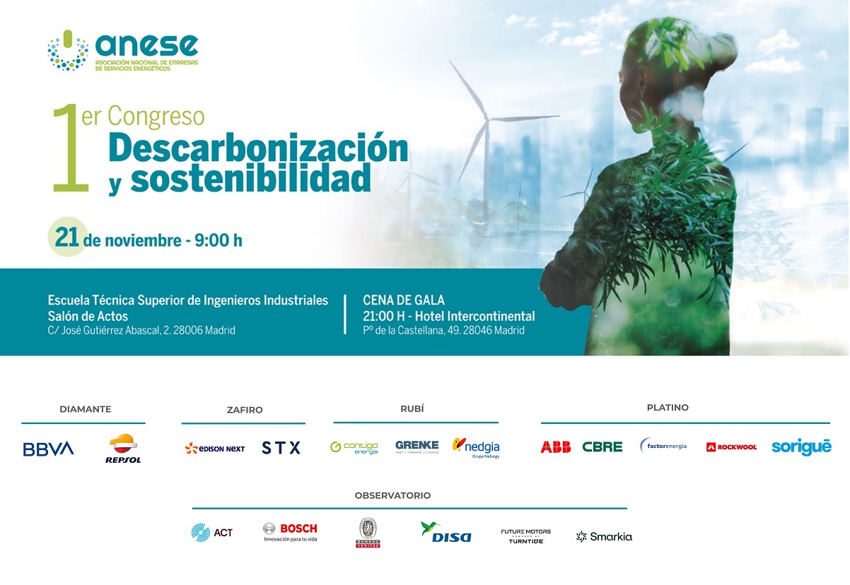 ANESE organiza su primero congreso de descarbonización y sostenibilidad