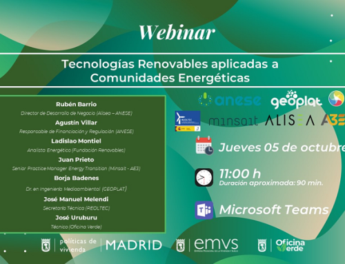 Oficina verde: jornada sobre tecnologías renovables aplicadas a comunidades energéticas