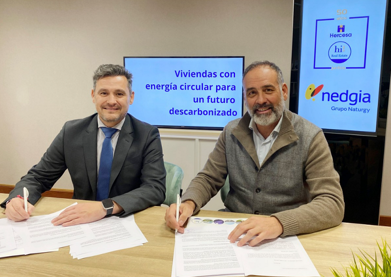 Nedgia y Hercesa | hi! Real Estate firman alianza para facilitar el uso de gases renovables