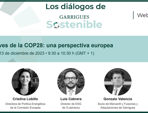 Webinar «Las claves de la COP28: una perspectiva europea», organizado por Garrigues