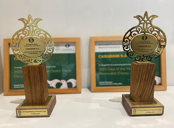 CaixaBank reconocida por el BERD