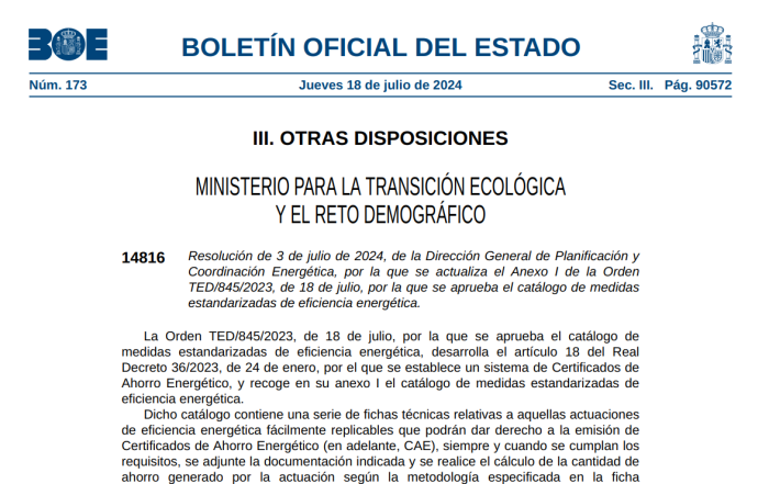 Nuevo catálogo fichas estandarizadas CAE