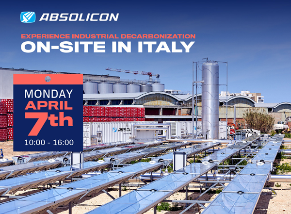 Absolicon abre las puertas de su campo solar instalado en Bari (Italia), en la cervecera Birra Peroni