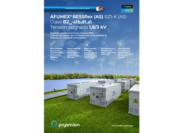 Prysmian presenta AFUMEX® BESSflex (AS)