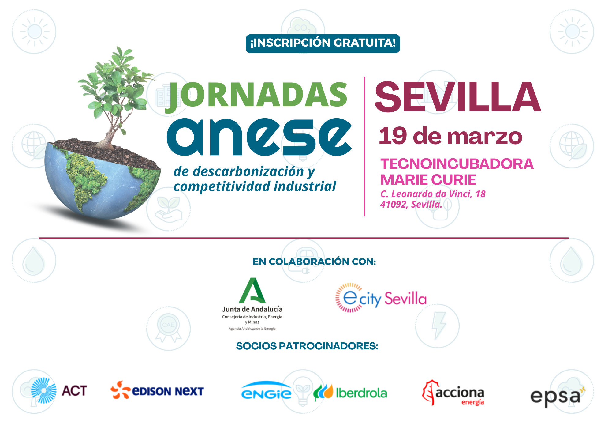 ANESE y la Agencia Andaluza de la Energía organizan una nueva Jornada de Descarbonización y Competitividad Industrial