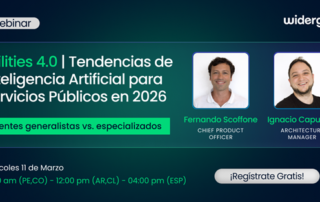 Widergy organiza el webinar “Utilities 4.0 - Tendencias de Inteligencia Artificial para servicios públicos”
