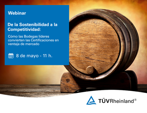 Webinar TÜV Rheinland: “De la sostenibilidad a la competitividad: cómo las bodegas líderes convierten las certificaciones en ventaja de mercado”