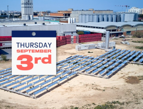 Visita a la instalación solar térmica de Absolicon en Birra Peroni (Italia)